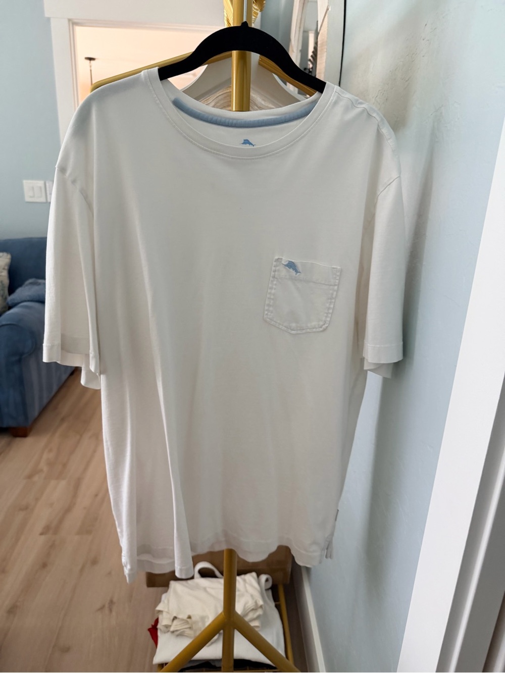 Tommy Bahama White Short-Sleeve Pocket Tee